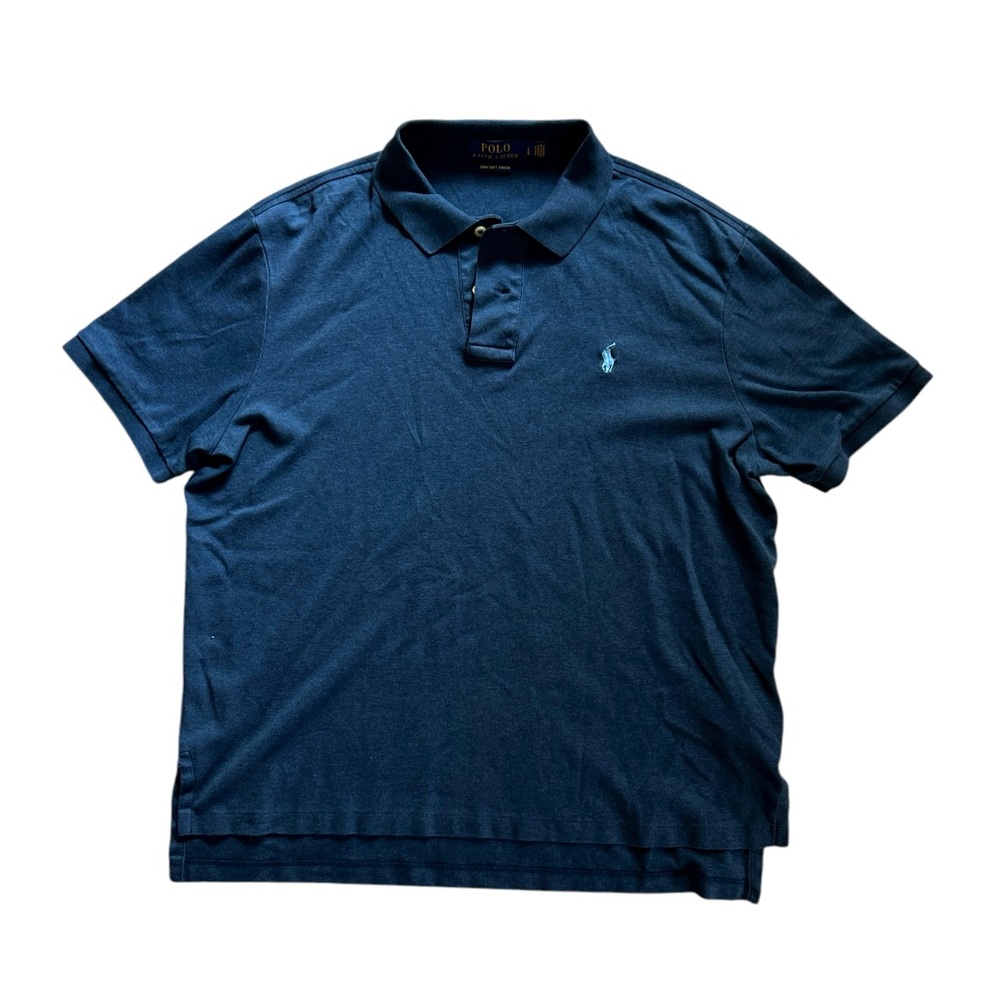 Polo ralp lauren pima soft cotton blue polo shirt Sz L